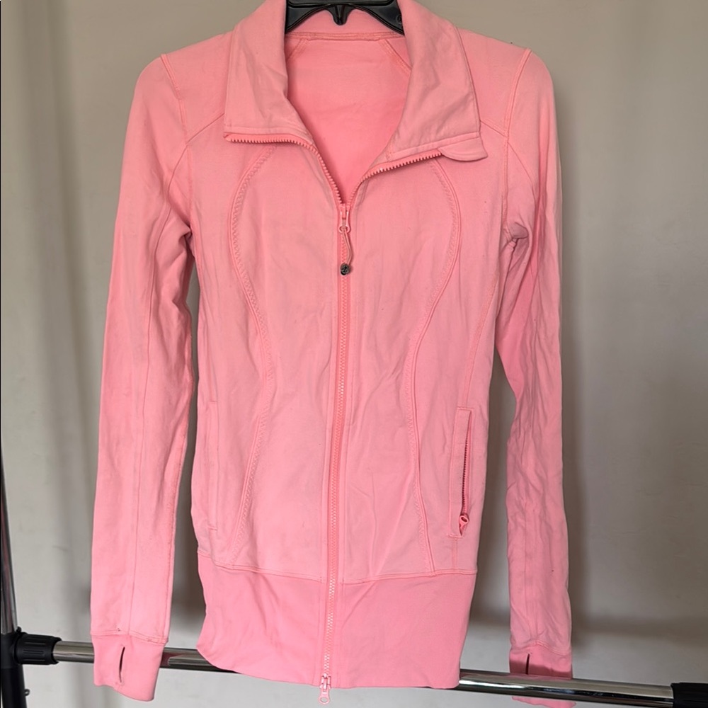 Lululemon Athletica Pink Fitted Zip-Up Jacket